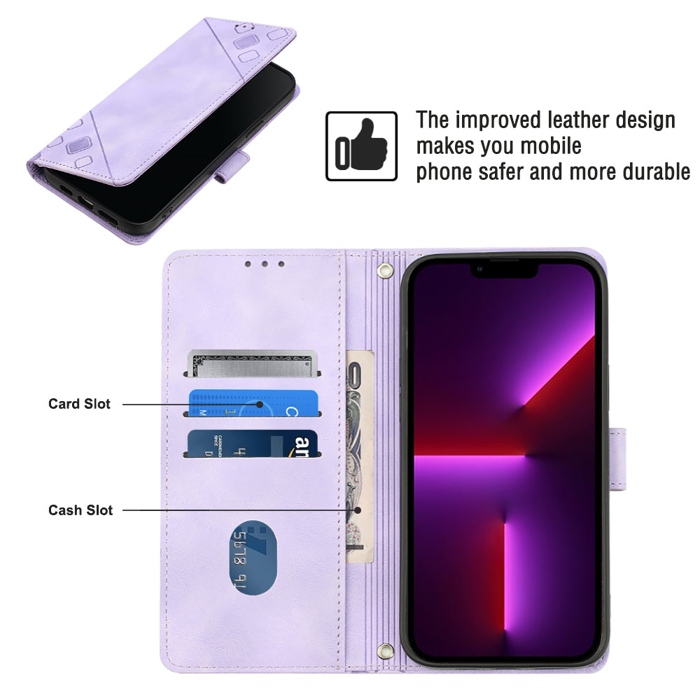 PT005 YB Imprinting Series-6 Leather Shell for iPhone 13 Pro 6.1 inch Anti-fall Skin Touch Stand Wallet Case PT005 YB Imprinting Series-6 Leather Shell for iPhone 13 Pro 6.1 inch Anti-fall Skin Touch Stand Wallet Case